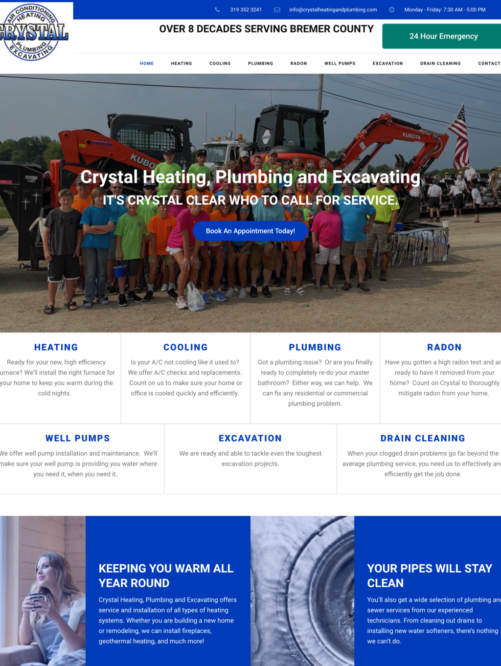 Example service business website built by Service Booster